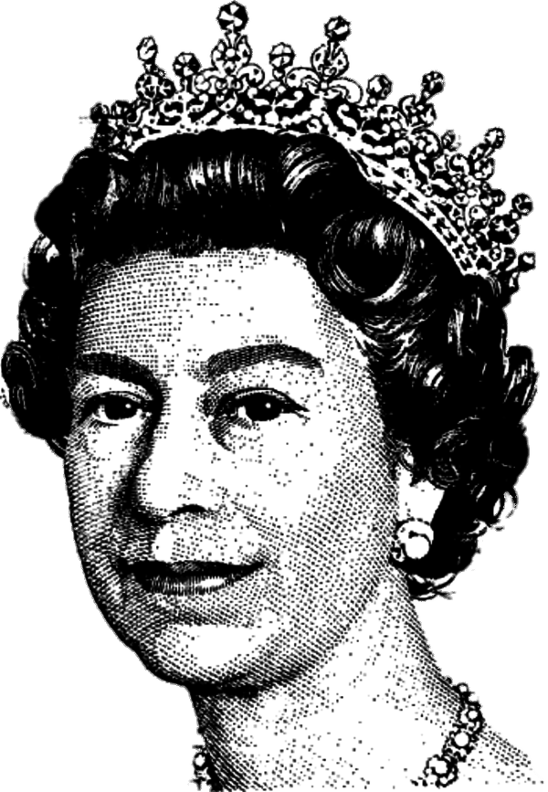 Download - Queen Elizabeth Black And White Clipart (600x867), Png Download