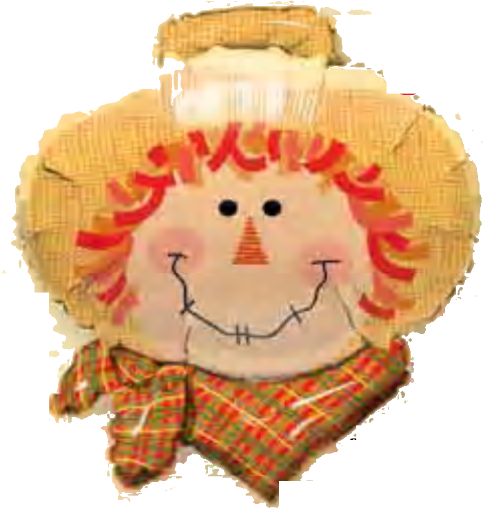 Scarecrow Head Foil Mylar Balloon Clipart (701x738), Png Download