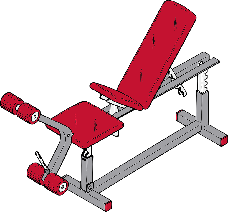 Exercise Bench Png - Gym Equipment Clipart Png Transparent Png (774x720), Png Download