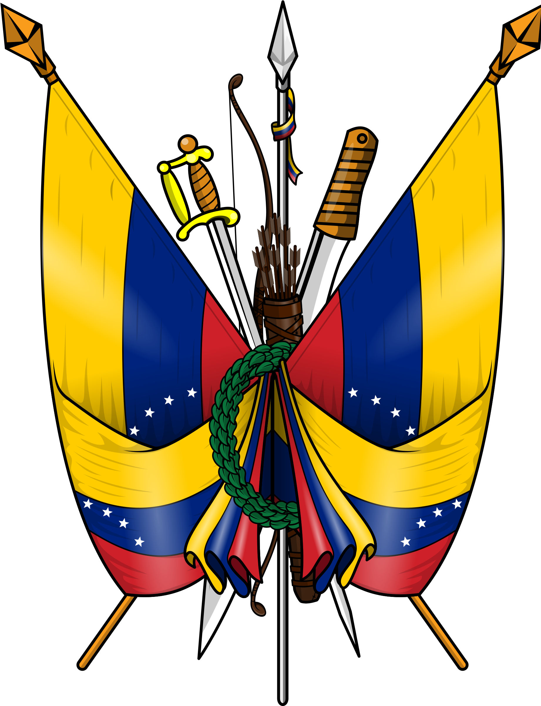Coat Of Arms Of Venezuela Flag Of Venezuela Escutcheon - Armas Del Escudo De Venezuela Clipart (579x750), Png Download