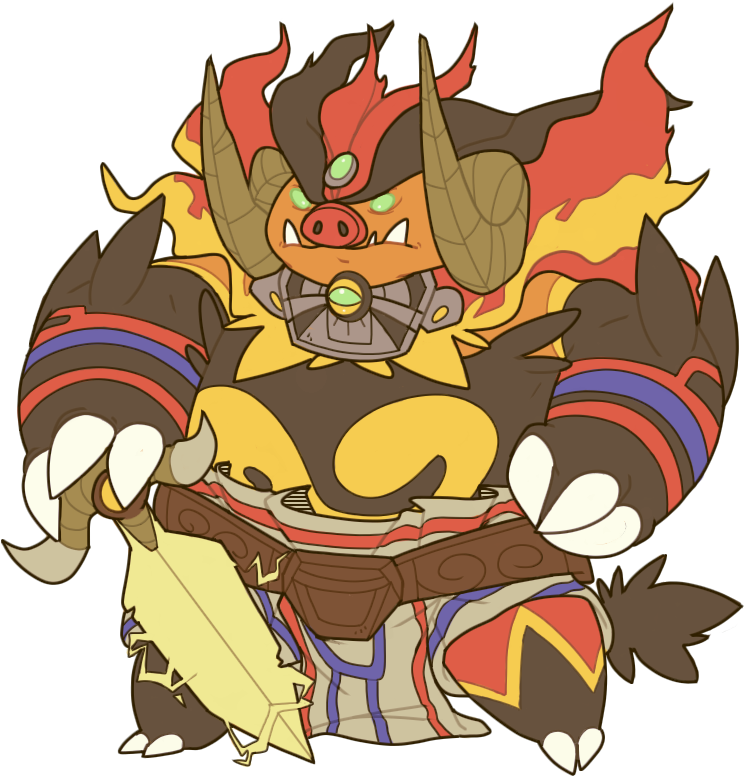 Ganondorf The Emboar - Emboar Ganon Clipart (800x800), Png Download