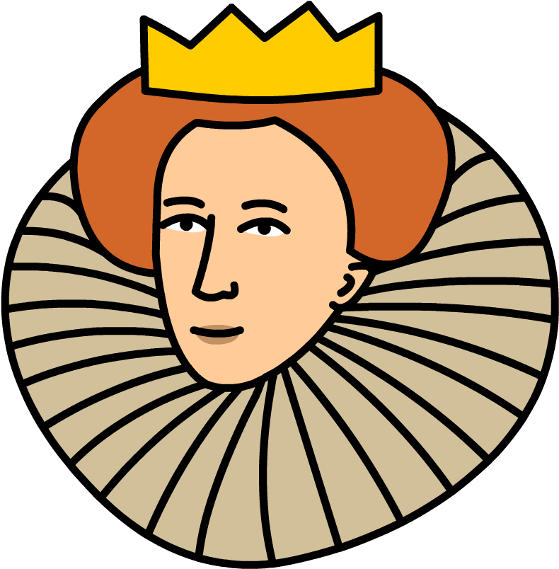 Queen Elizabeth I - Queen Elizabeth 1 Cartoon Clipart (880x880), Png Download