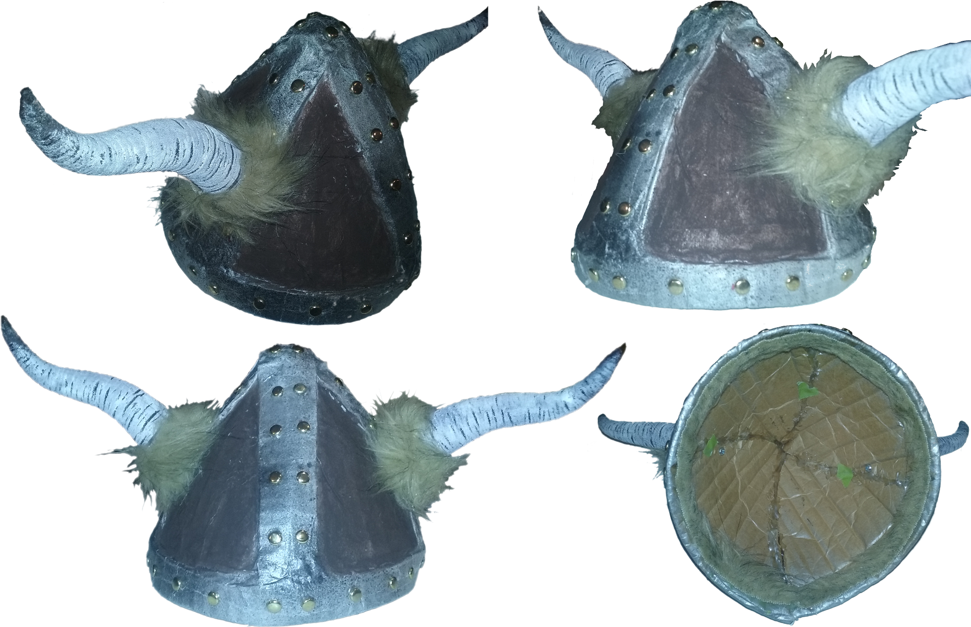 2017 Halloween Viking Costume Helmet Collage - Bronze Sculpture Clipart (1900x1245), Png Download