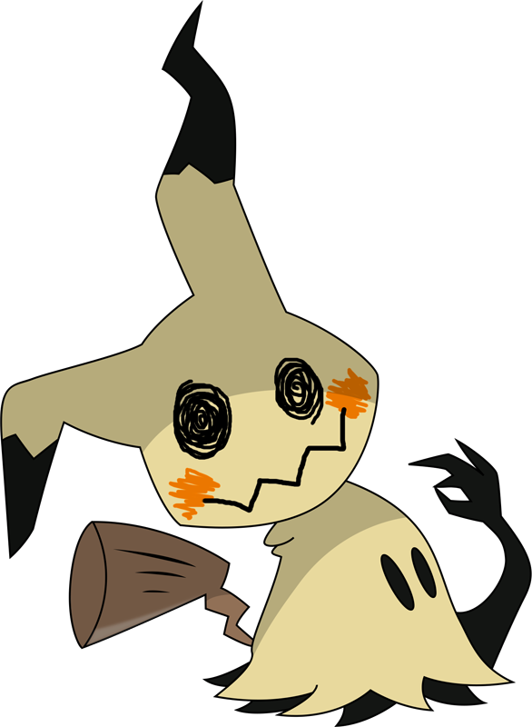 Pokemon Shiny-mimikyu Is A Fictional Character Of Humans - Cartoon Clipart (586x800), Png Download