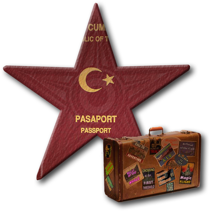 Ozguroot's Turkish Passport Barnstar - Carton Clipart (842x842), Png Download