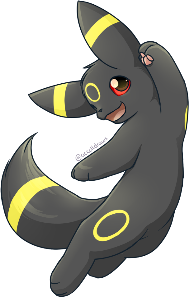 Umbreon - Cute Umbreon Png Clipart (1000x1000), Png Download