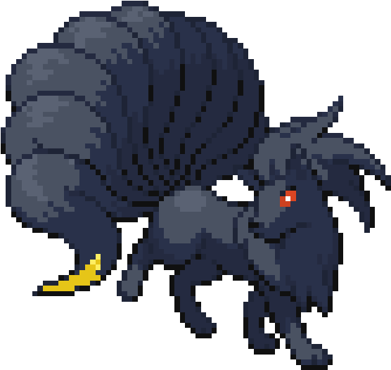 Imported Piskel - Shiny Ninetales Sprite Clipart (600x600), Png Download