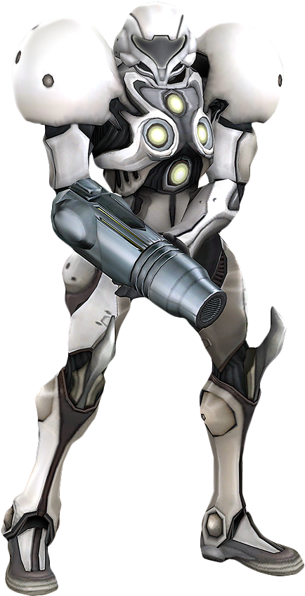 Ganondorf Samus Light Suit - Light Suit Samus Project M Clipart (609x900), Png Download