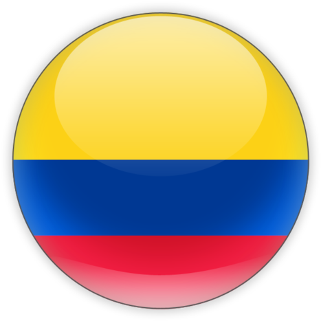 Flags - Colombia Round Flag Png Clipart (640x480), Png Download