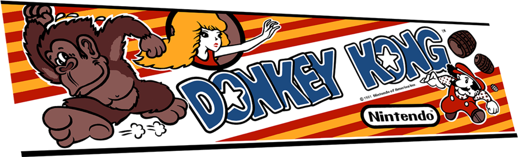 Donkey Kong Marquee - Donkey Kong Arcade Clipart (1010x306), Png Download