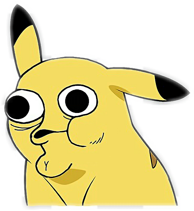 Derp Sticker - Pikachu Meme Face Png Clipart (650x708), Png Download