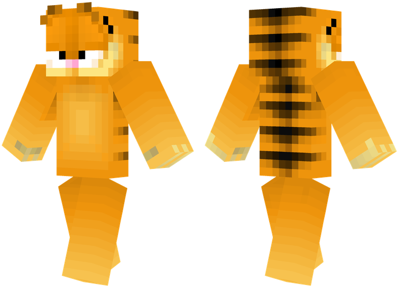 Garfield - Terminator Skin Minecraft Clipart (804x576), Png Download