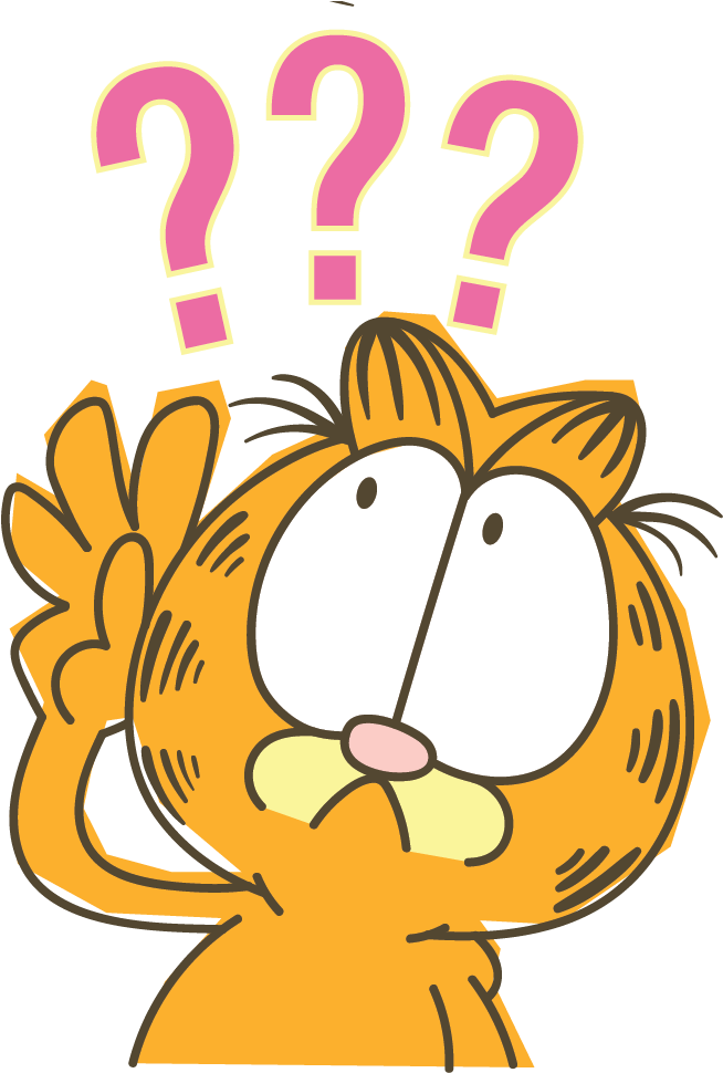 Garfield Line Messaging Sticker - Garfield Line Stickers Clipart (1000x1000), Png Download