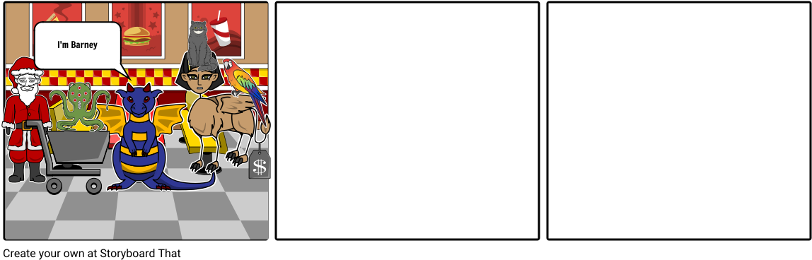 Santa-barney - Illustration Clipart (1164x385), Png Download