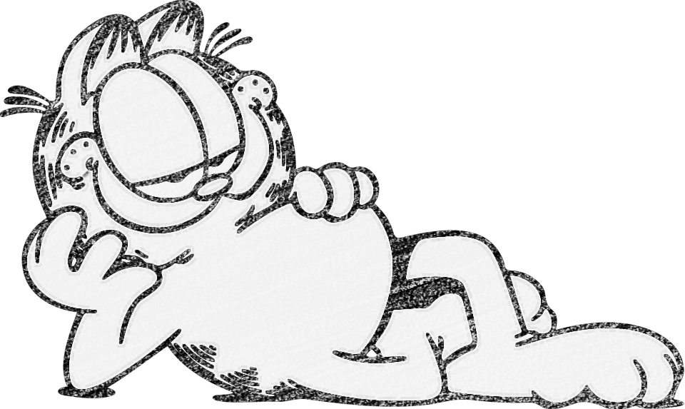 No Caption Provided - Garfield Clipart Black And White - Png Download (960x573), Png Download