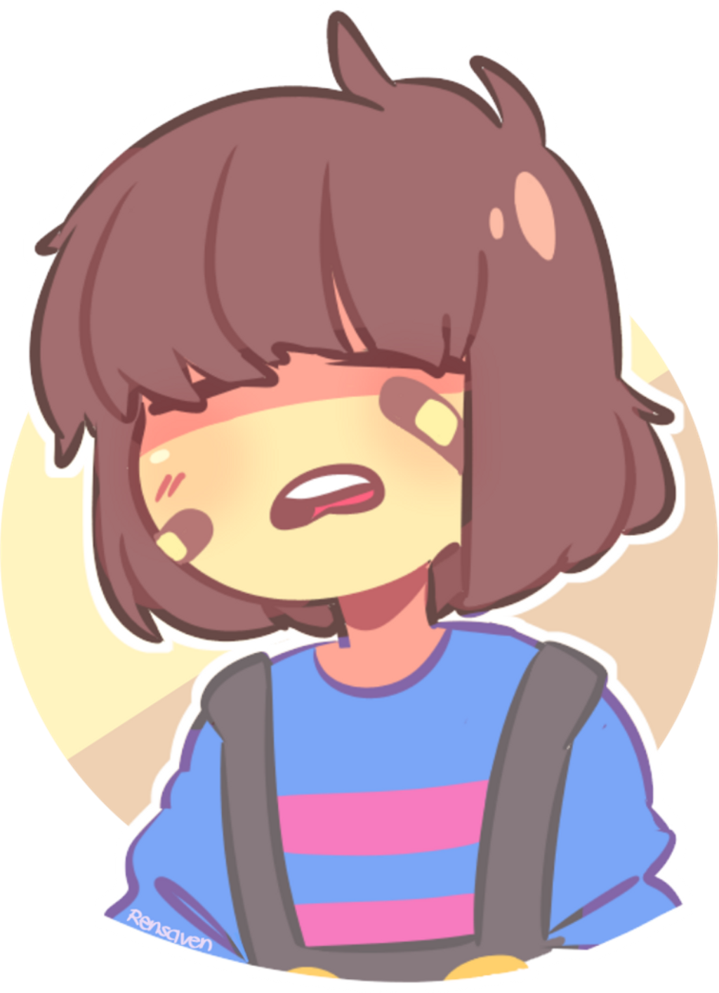 Frisk Sticker - Undertale Art For Drawing Clipart (1024x1414), Png Download