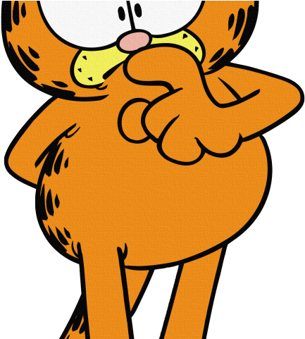 Garfield Clipart Dirty - Garfield Thinking - Png Download (640x480), Png Download
