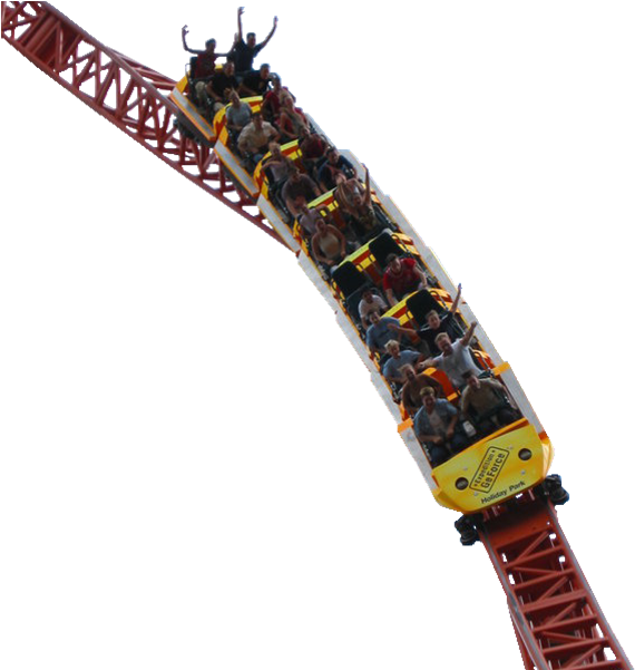 Roller Coaster Png - Roller Coaster No Background Clipart (602x600), Png Download