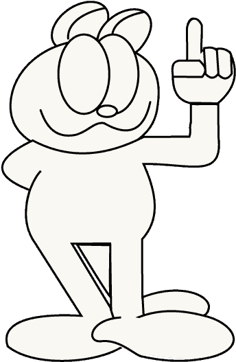 Freeuse Garfield Transparent Easy Draw - Cartoon Clipart (678x600), Png Download