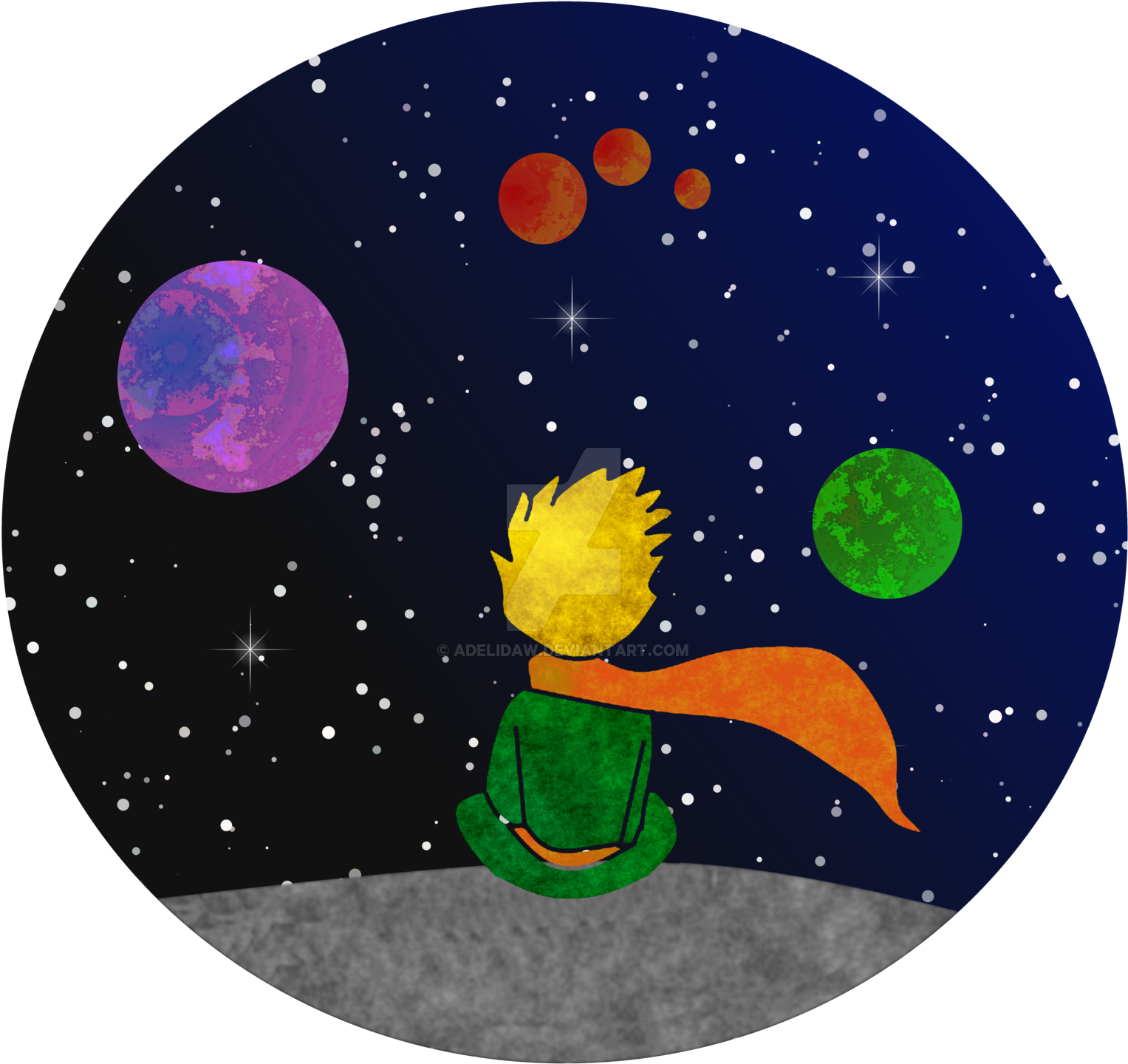 Little Prince Drawing Clipart (1600x1600), Png Download