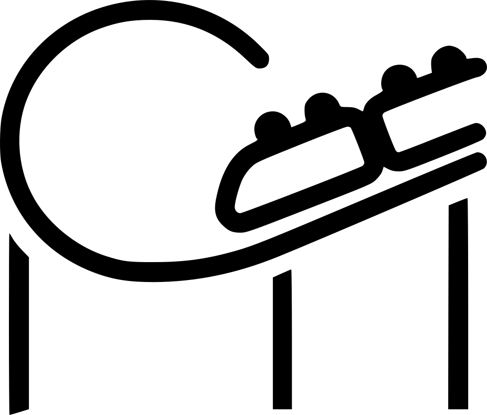 Roller Coaster Png - Roller Coaster Icon Png Clipart (980x836), Png Download