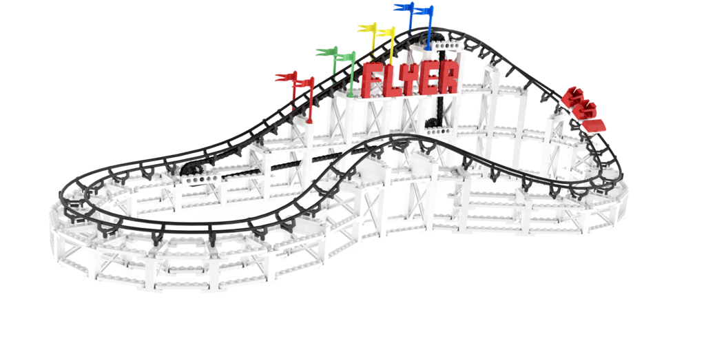 Cdx Blocks Flyer Roller Coaster - Rollercoaster Hump Clipart (1024x519), Png Download