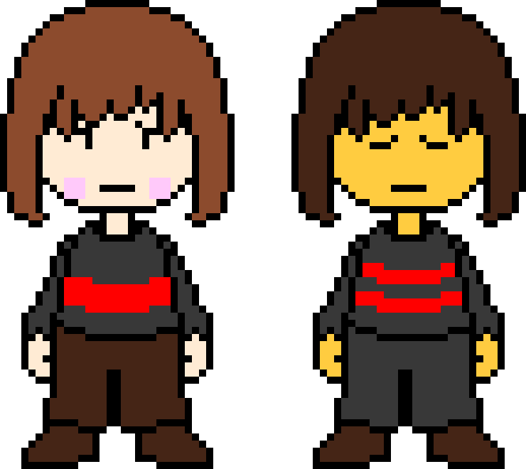Underfell Chara And Frisk - Underfell Frisk And Chara Clipart (740x660), Png Download
