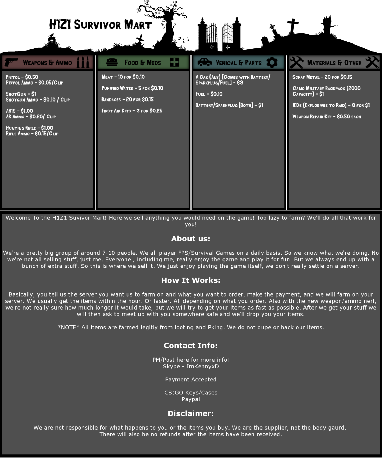 ~~~h1z1 Survivor Mart~~~we Sell Everything You Name - Creepy Tree Silhouette Clipart (1468x1759), Png Download