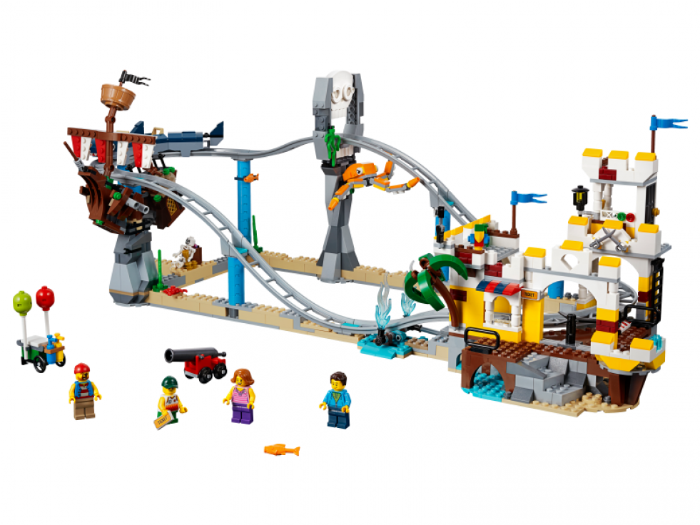 Lego Pirate Ship Roller Coaster Clipart (980x980), Png Download