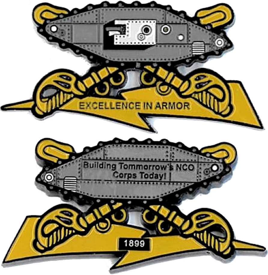 Us Army Excellence In Armor Coin - Army Eia Clipart (902x922), Png Download