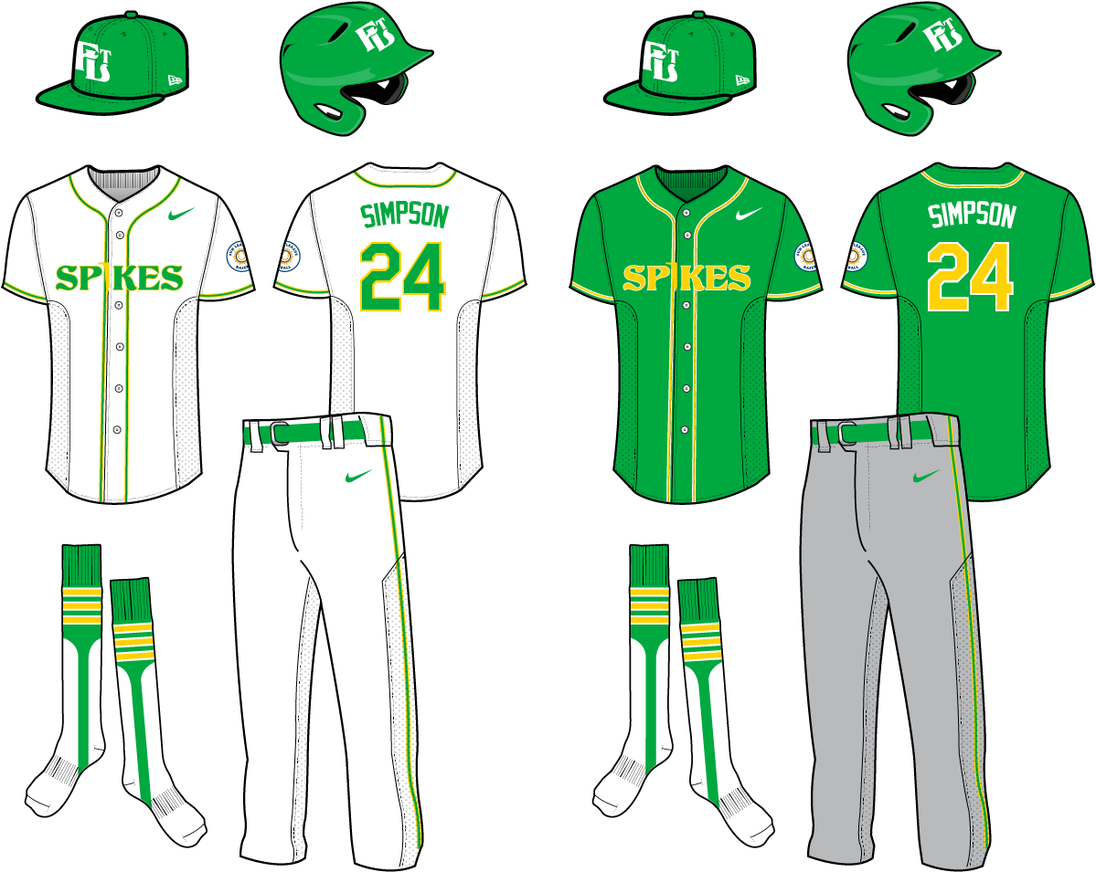 Ftl Spikes Uniforms 01 - Baseball Uniform Clipart (1288x1000), Png Download