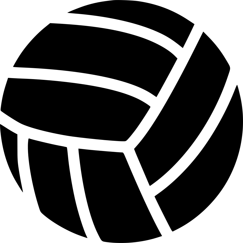 Volleyball Spike Png Black And White - Volleyball Svg Clipart (980x980), Png Download
