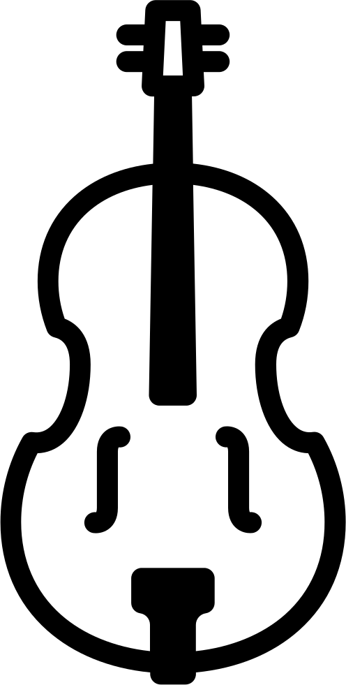 Png File Svg - Double Bass Icon Png Clipart (496x981), Png Download
