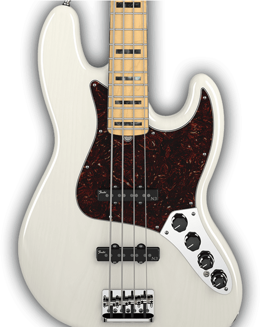 Precision Bass Guide - Fender American Jazz Bass White Clipart (550x650), Png Download