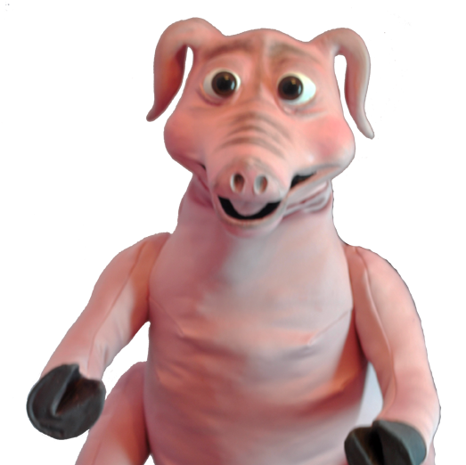 Pig Latex Puppet From Allpropuppets - Domestic Pig Clipart (557x557), Png Download