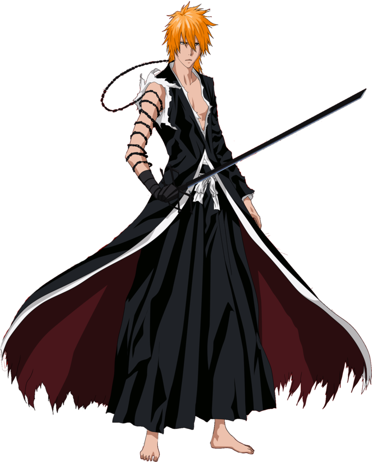 No Caption Provided - Ichigo Kurosaki Tensa Zangetsu Clipart (730x930), Png Download