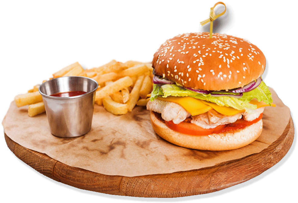 Chicken Burger Png Download Image - Fast Food Clipart (1024x1024), Png Download