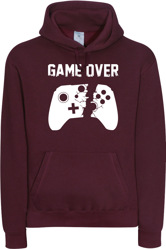 Bjin94 Game Over V2 Sweatshirt B&c Hooded Clipart (1044x1044), Png Download
