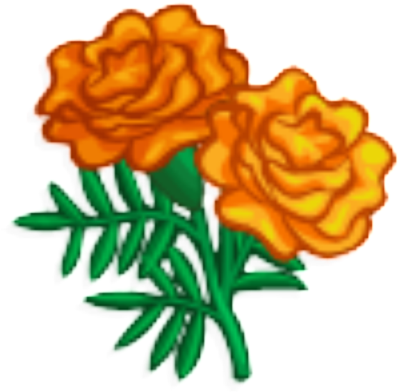 Marigold Clipart Transparent - Marigold Clipart - Png Download (640x640), Png Download