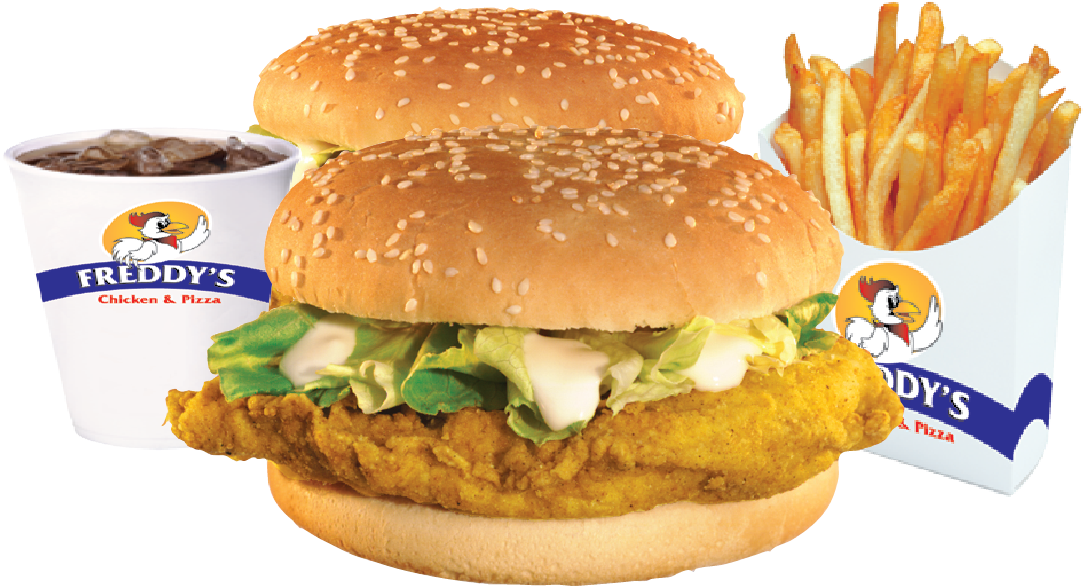 Fillet Burger Meal - French Fries Clipart (1110x612), Png Download