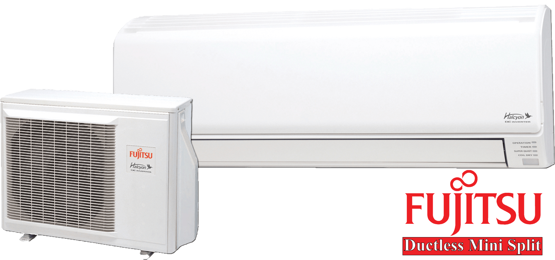 Ductless Ac - Fujitsu Clipart (1767x828), Png Download