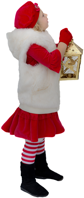 Christmas, Child, Girl, Little Girl, Holiday, Xmas - Costume Hat Clipart (493x720), Png Download