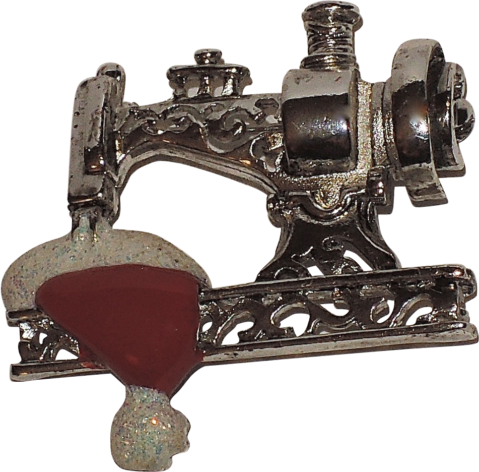 Danecraft Sewing Machine Santa Claus Cap Pin ~ Book - Antique Clipart (950x950), Png Download