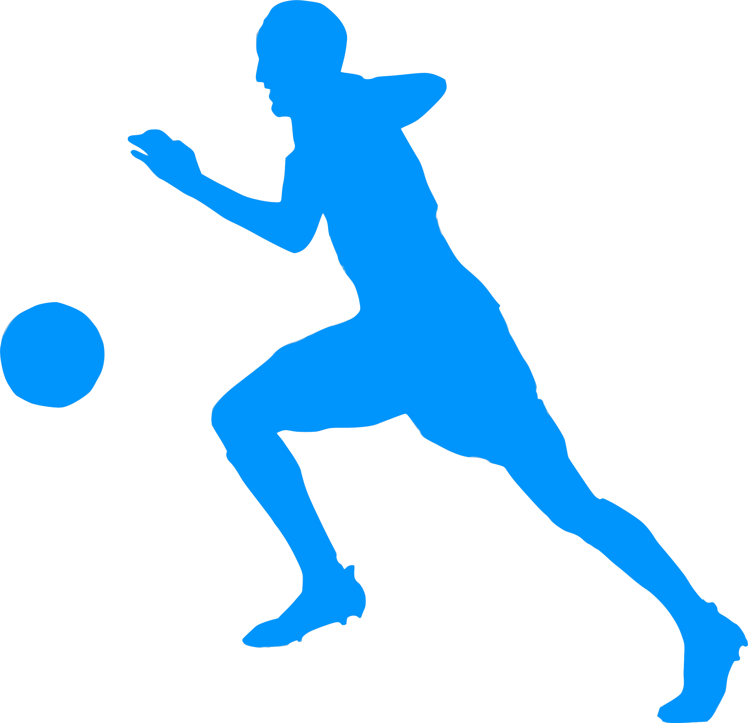 Silhouette Football 03 Icons Png - Football Player Png Icon Clipart (2400x2319), Png Download