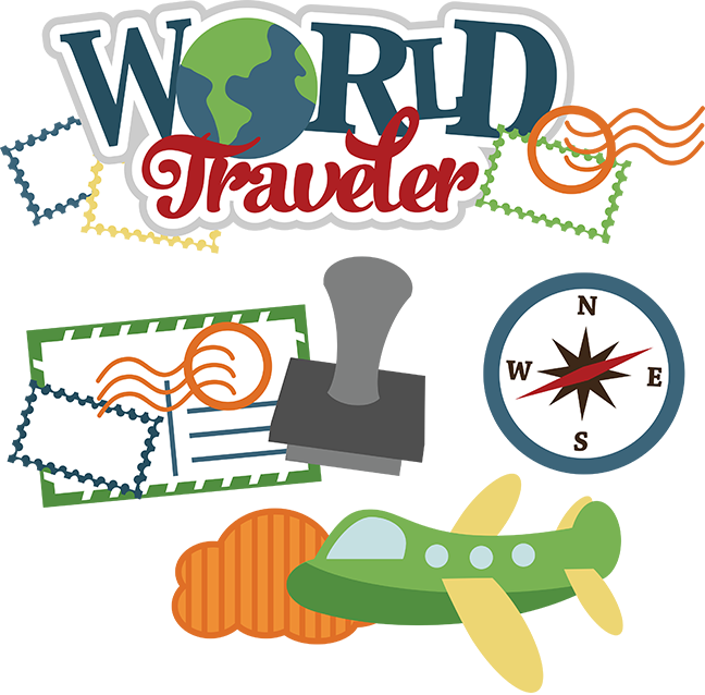World Traveler Svg Vacation Svg File Traveling Svg - World Travel Travel Clip Art - Png Download (648x638), Png Download
