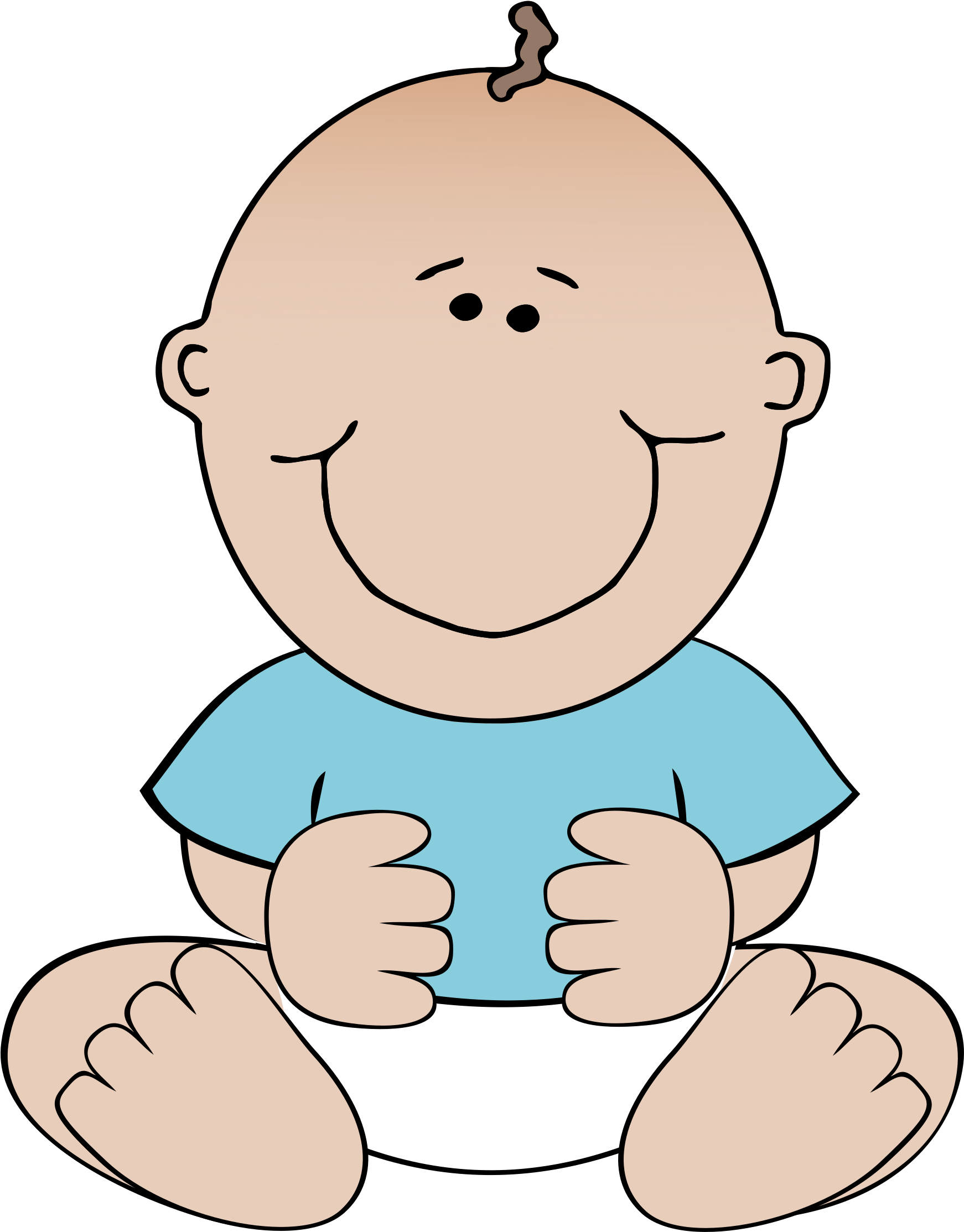 Bald Baby Png Pluspng - Baby Clipart Transparent Png (1741x2400), Png Download