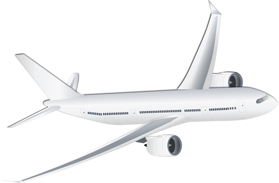 How To Set Use Plane Clipart , Png Download - White Aeroplane Transparent Png (900x591), Png Download