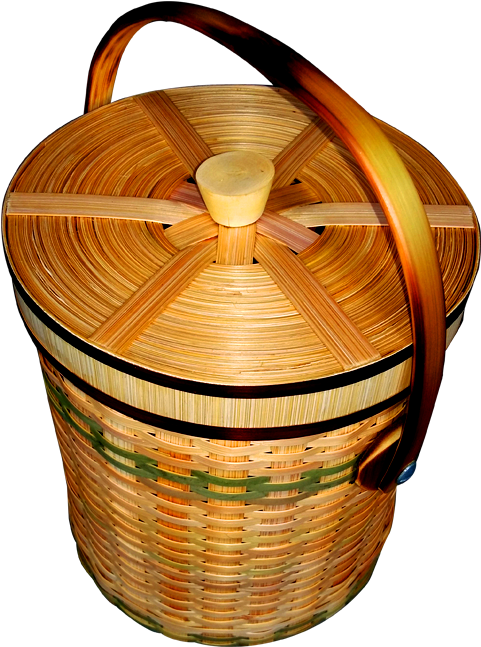 Exclusionary Light Brown Bamboo Tiffin Box - Storage Basket Clipart (1000x1000), Png Download