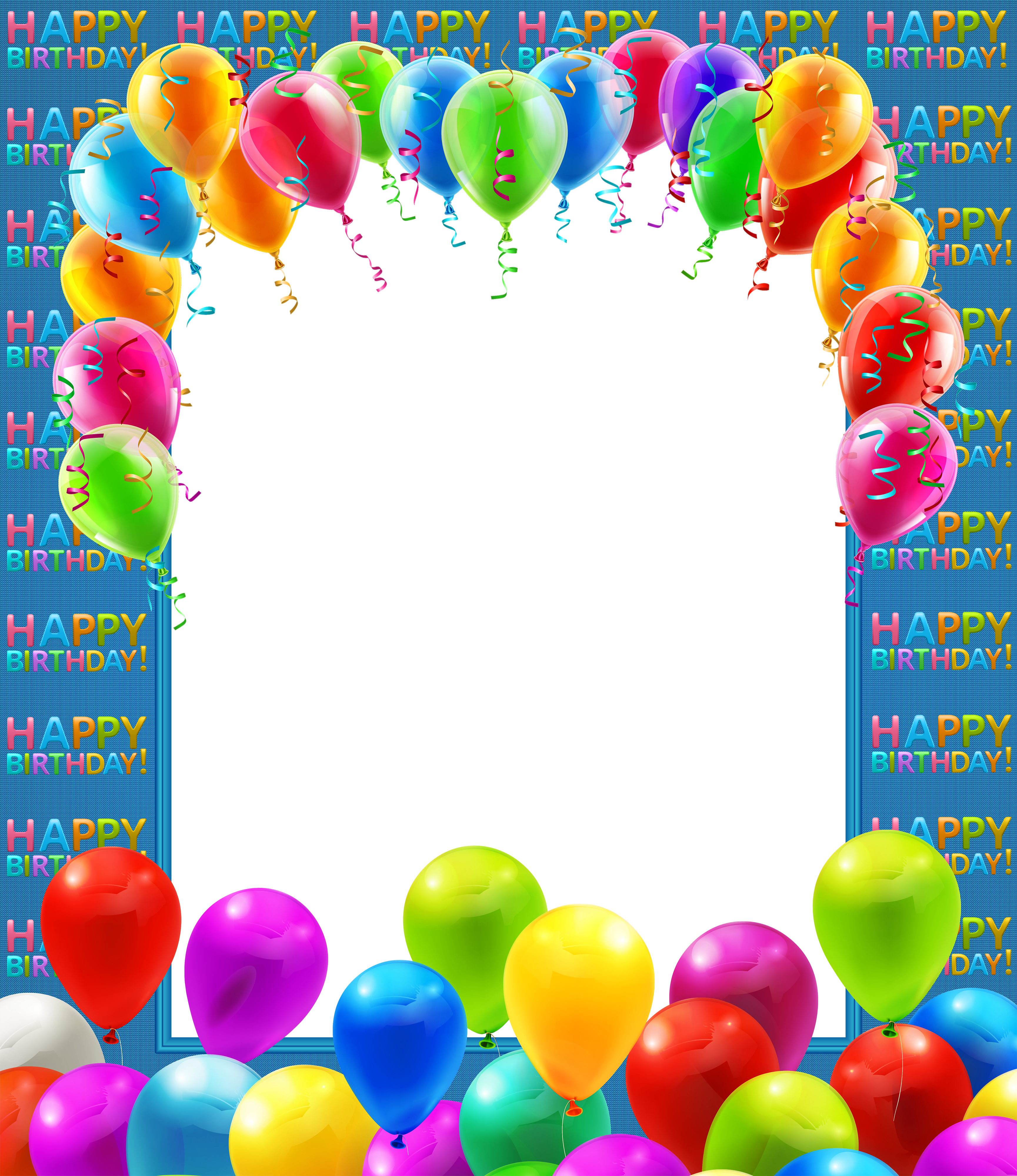 Happy Birthday Frame, Birthday Frames, Happy Birthday - Happy Birthday Frame Png Clipart (519x600), Png Download