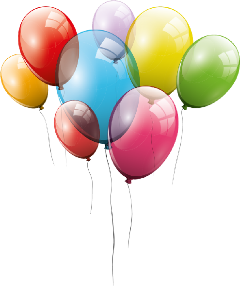 Backgrounds For Birthday Balloons Transparent Background - Воздушные Шары На Прозрачном Фоне Clipart (600x600), Png Download